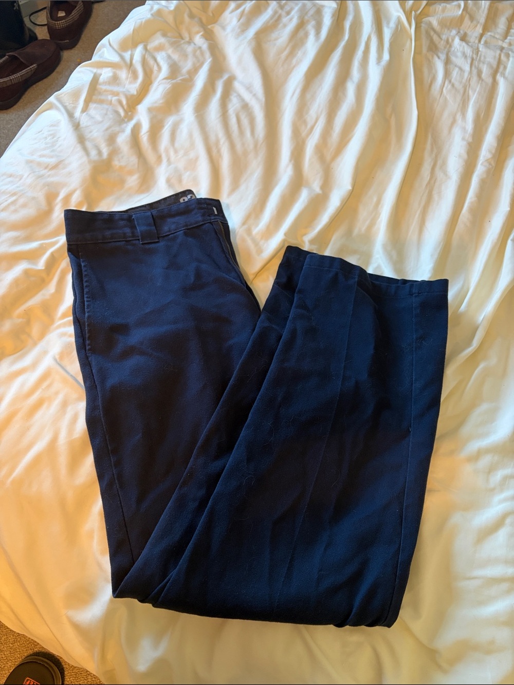Dickies Men's Slim Straight Navy Work Pants